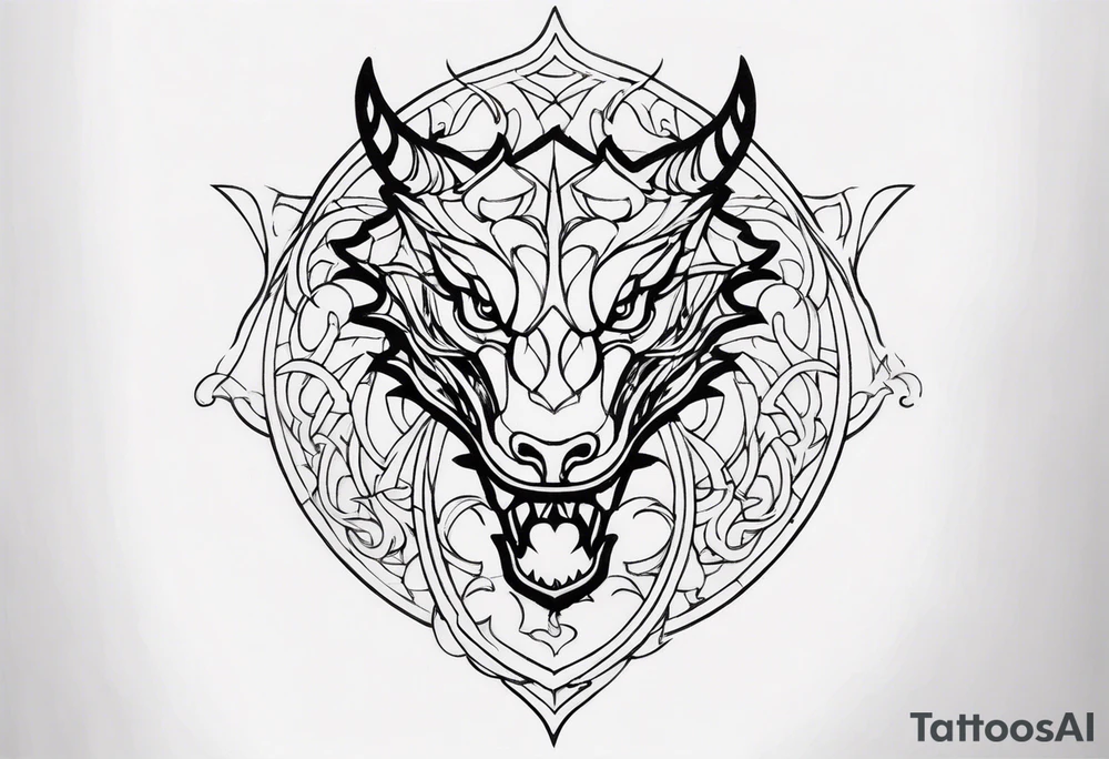 dragon collarbone tattoo idea
