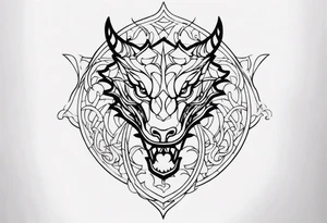 dragon collarbone tattoo idea