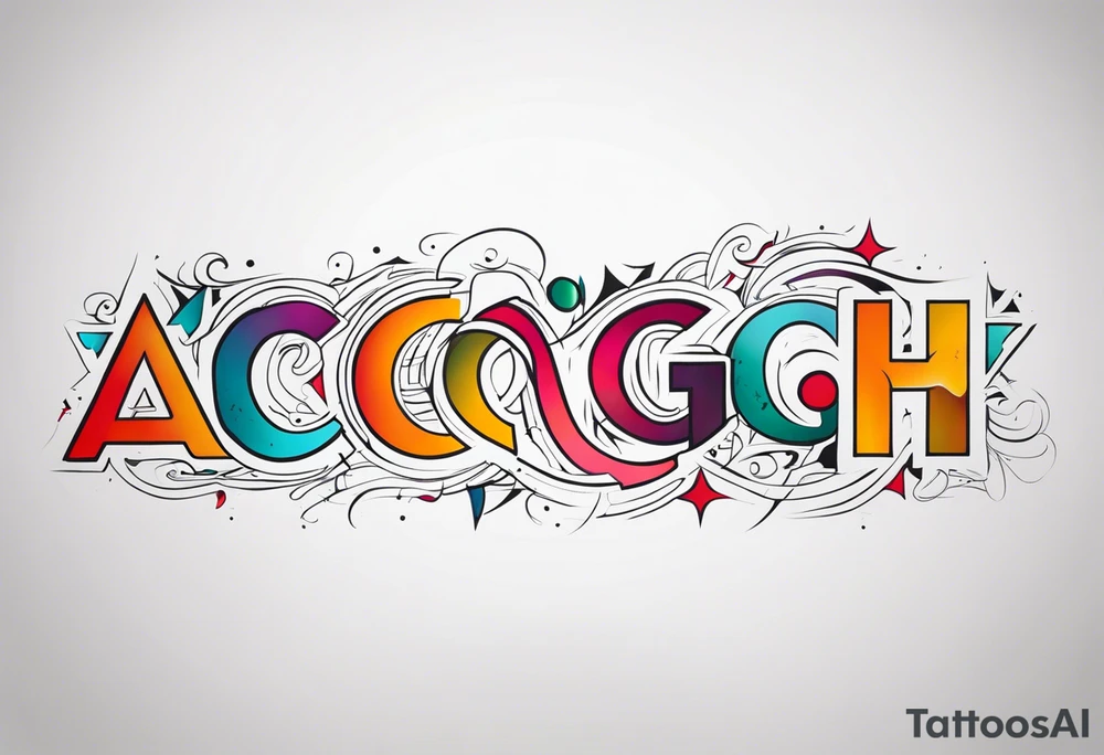 Overlapping Letters - ACCGH tattoo idea