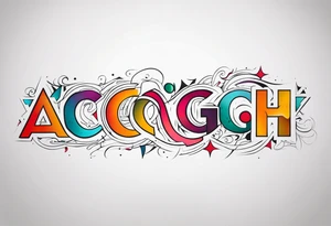 Overlapping Letters - ACCGH tattoo idea