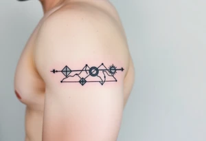 Simple.
Armband around the right arm.
Path exploring the universe. tattoo idea