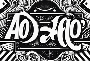 A banner that reads AO..BUSHWICK tattoo idea