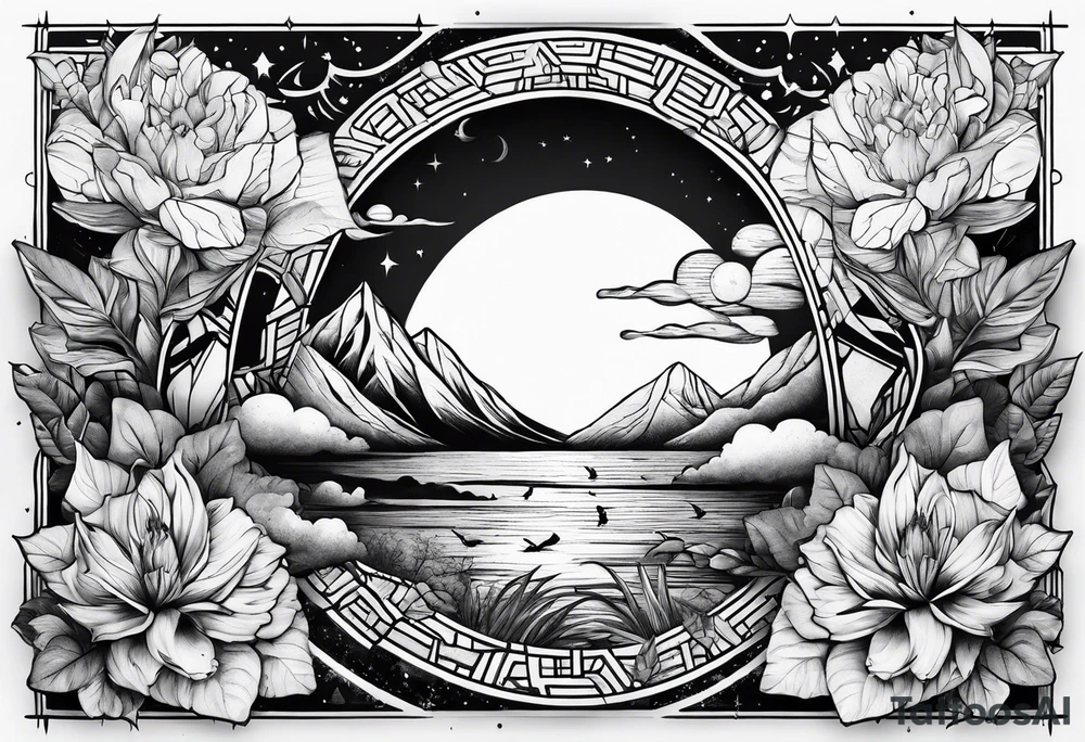 space versus nature tattoo idea