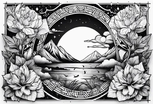 space versus nature tattoo idea