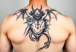 Full arm sleeve dark demons taking over body tattoo idea