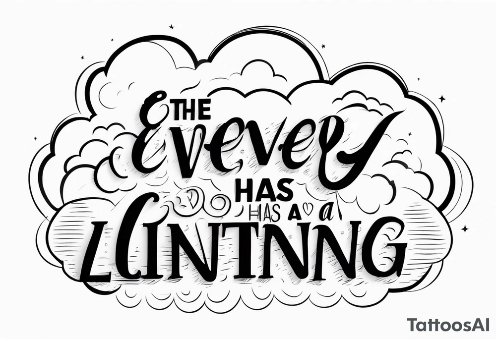 Every cloud has a silver lining tattoo idea