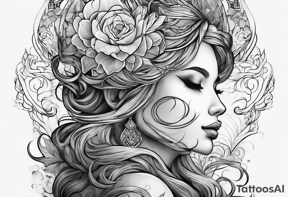 cloud, hands tattoo idea