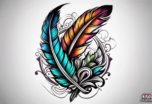 Indian feather tattoo idea