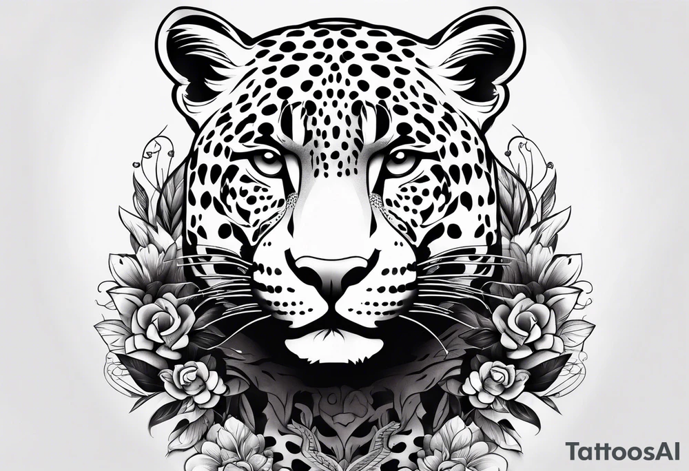 Jaguar body tattoo idea