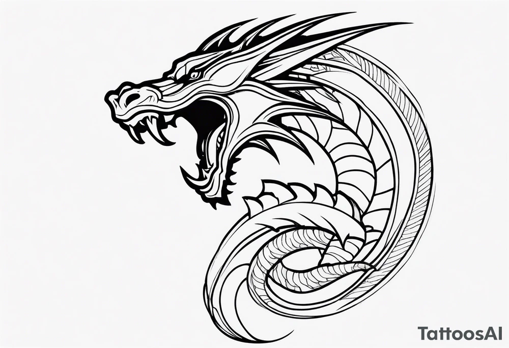 roaring dragons tattoo idea