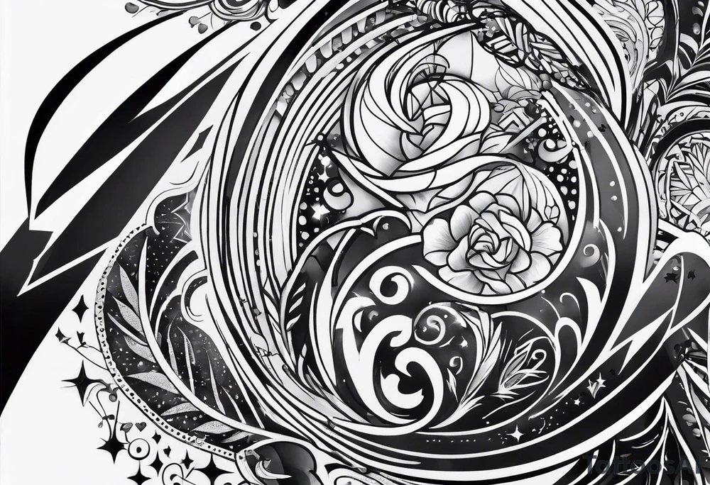 heartbeat with initials JC SS DS JC spaced out tattoo idea