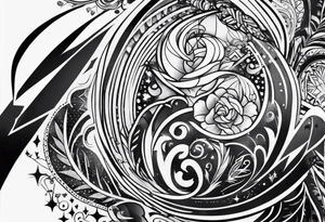 heartbeat with initials JC SS DS JC spaced out tattoo idea