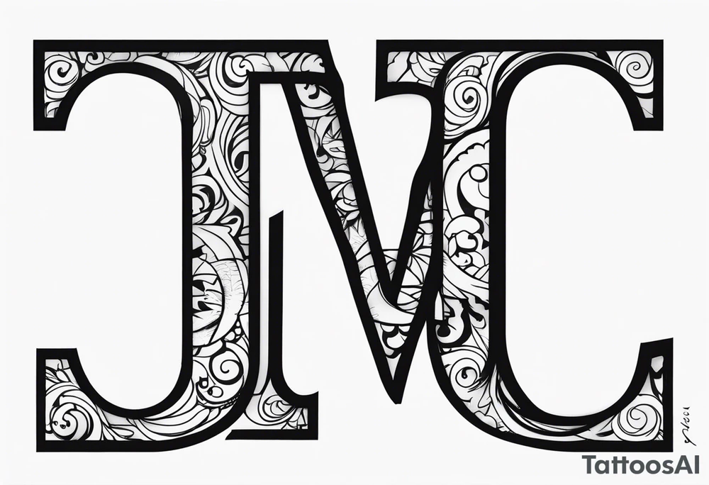 Initials T A C tattoo idea