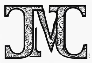 Initials T A C tattoo idea