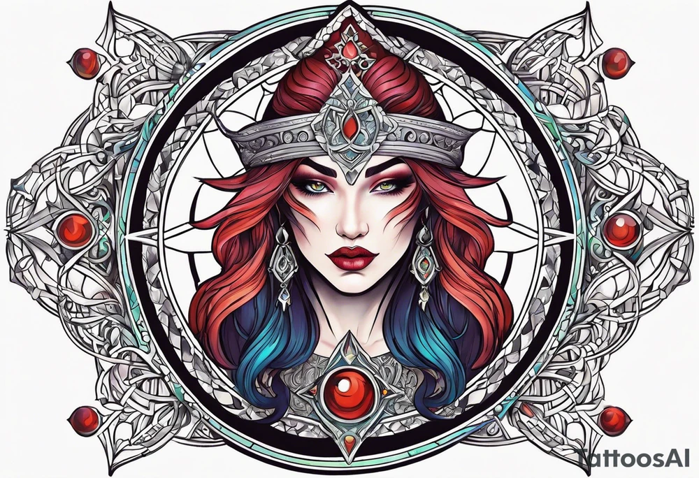 Manisha Lilith moon witch Crafts god tattoo idea