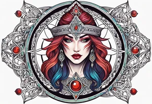 Manisha Lilith moon witch Crafts god tattoo idea