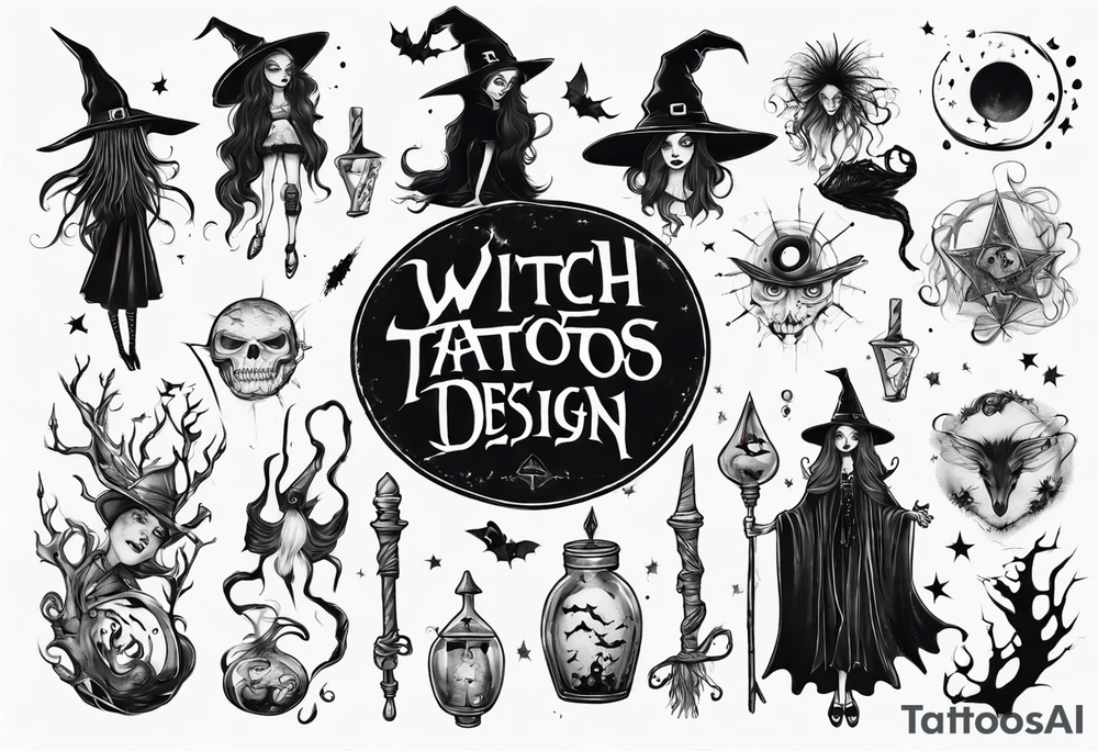 witch tattoo idea