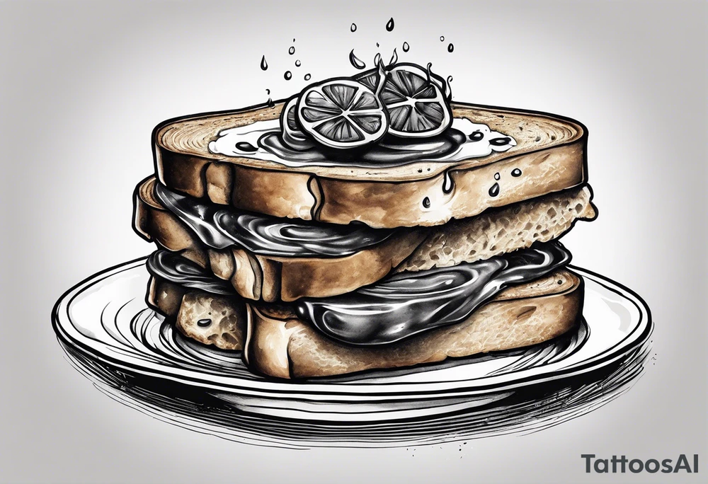 Burnt toast tattoo idea