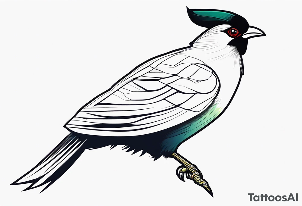 Turaco bird tattoo idea