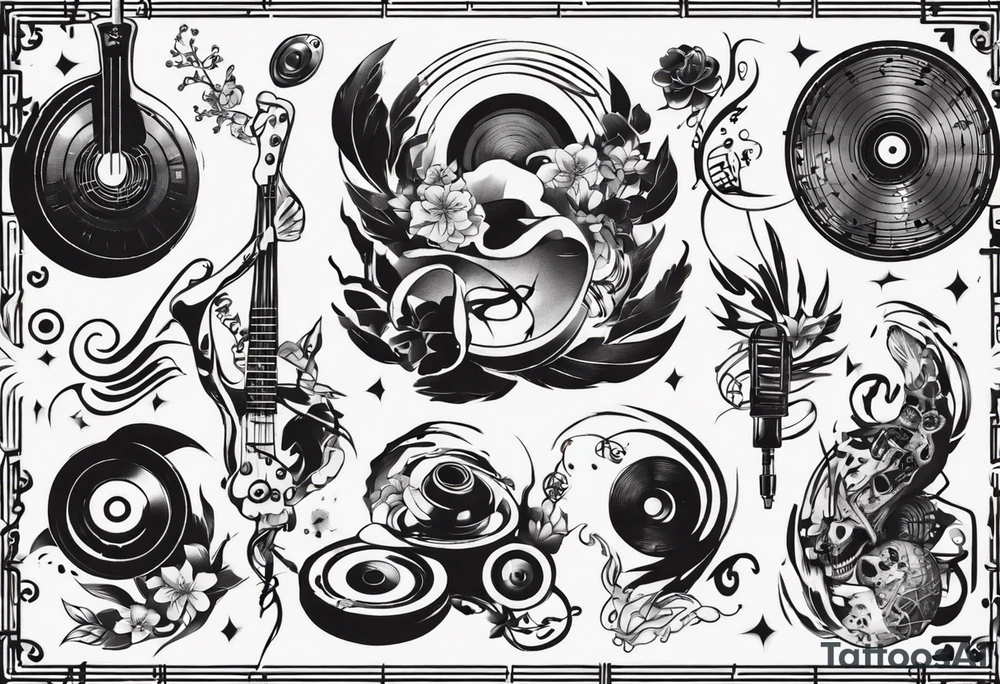 music sound tattoo idea