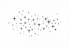 Small stars background tattoo idea