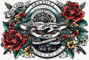 ablaunce with the slogan make every second count incorporated tattoo idea