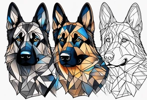 German shepherd dog tattoo idea