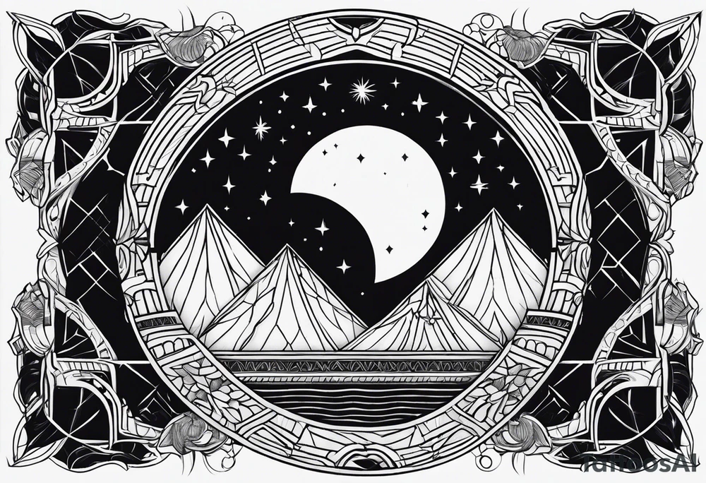 sacred moon tattoo idea