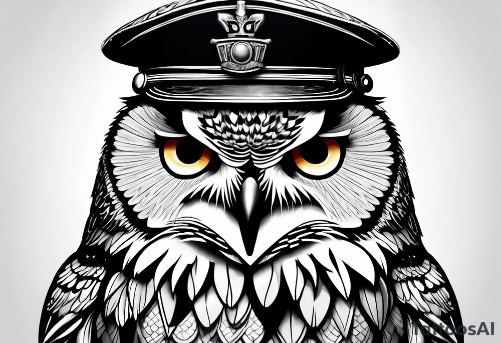 king owl tattoo idea