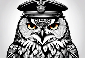 king owl tattoo idea