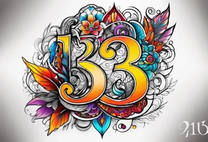 number "13" tattoo idea