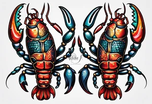 Matching lobster couples tattoo tattoo idea