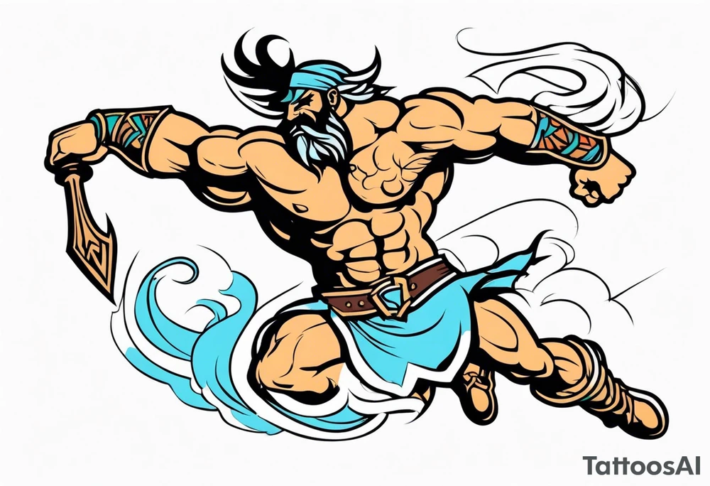 leaping barbarian tattoo idea