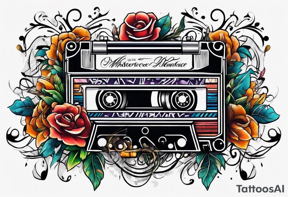 sleeve

intertwined music notes, cassette tape record tattoo idea