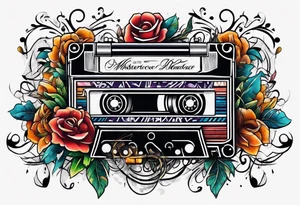 sleeve

intertwined music notes, cassette tape record tattoo idea