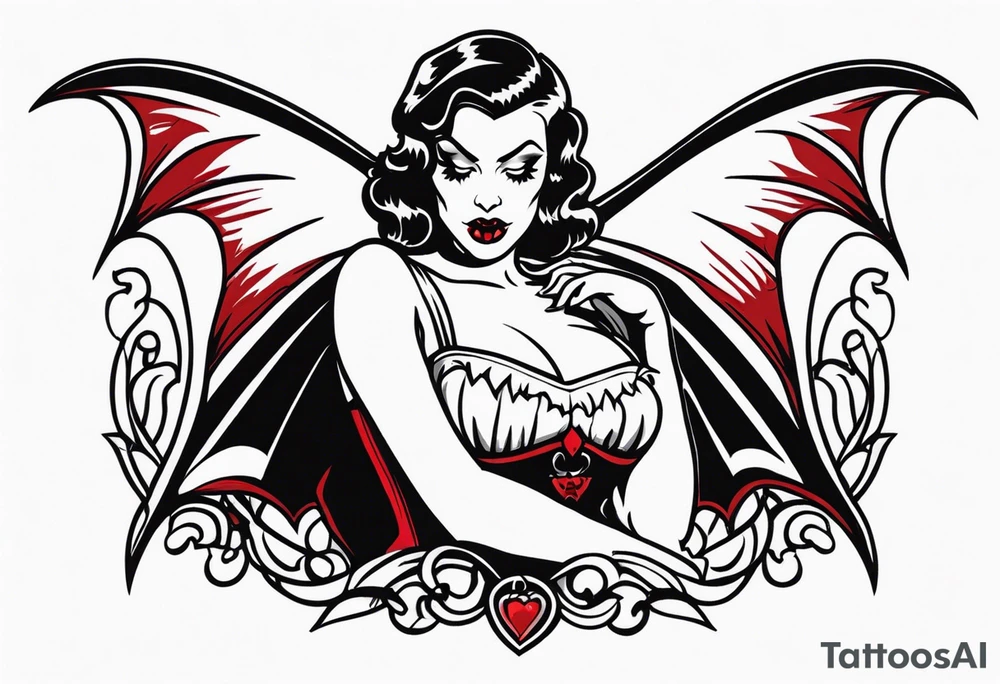 pinup vampire tattoo idea