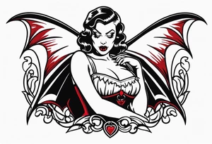 pinup vampire tattoo idea