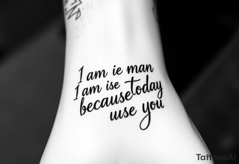 i am the man i am today because of you tattoo idea