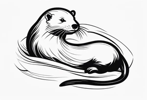 Playful Otter tattoo idea