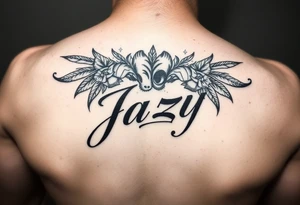 Remembrance of a deceased bestfriend with the name Jazy incorporated tattoo idea