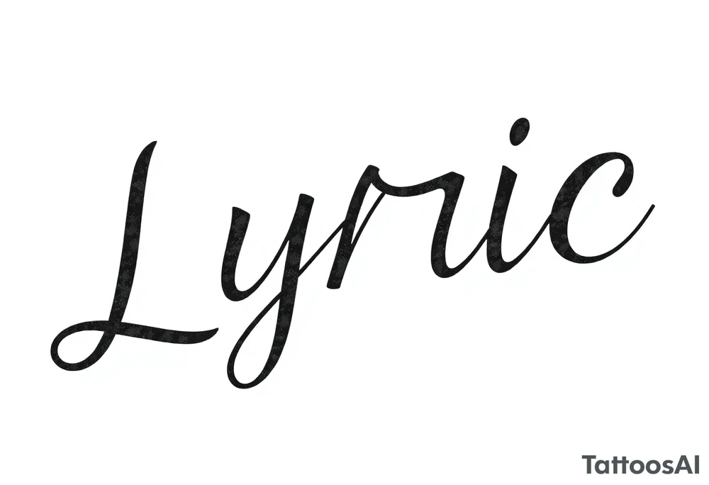 Lyric cursive tattoo idea