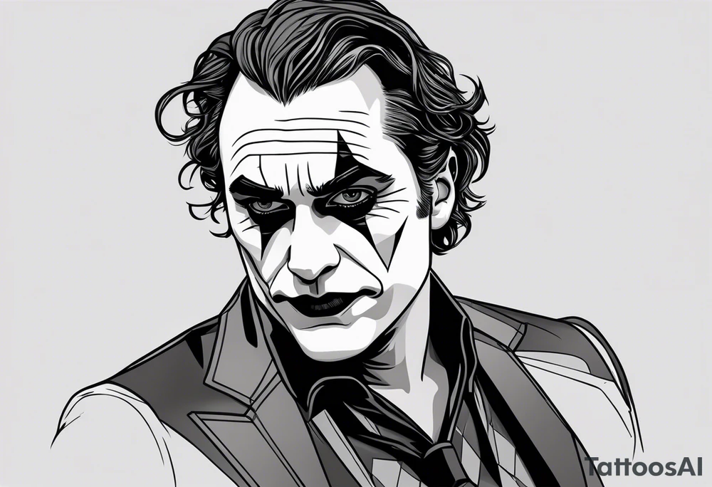 joaquin phoenix joker tattoo to cover up an existing tattoo on my right upper arm. tattoo idea