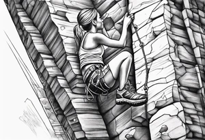 Indoor climbing tattoo idea