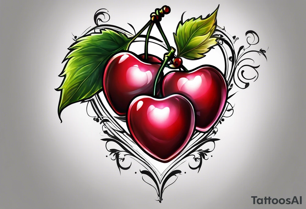 Cherry love tattoo idea