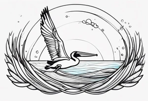 pelican +diving +water tattoo idea