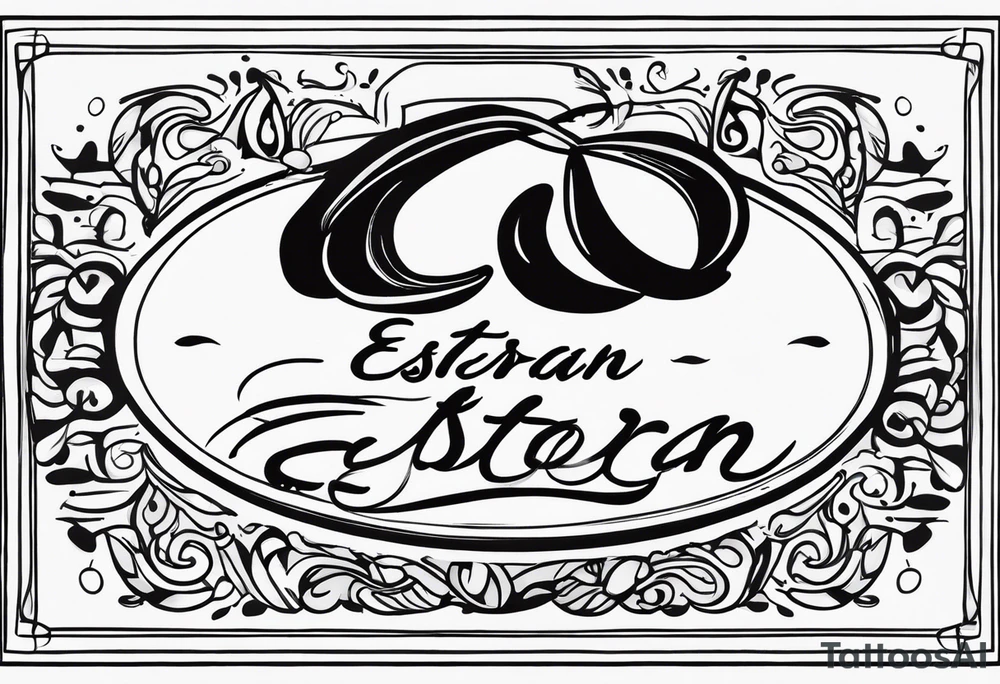 The name esteban with a bean tattoo idea