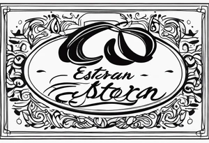 The name esteban with a bean tattoo idea