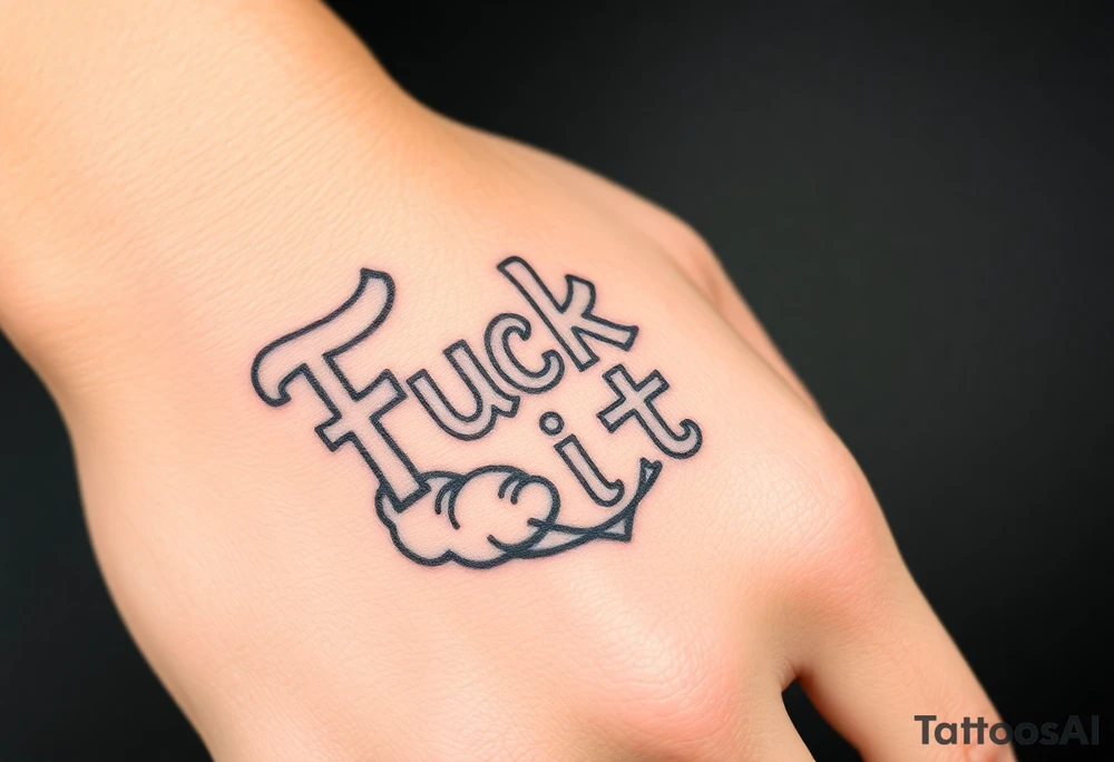 Fuck it tattoo idea
