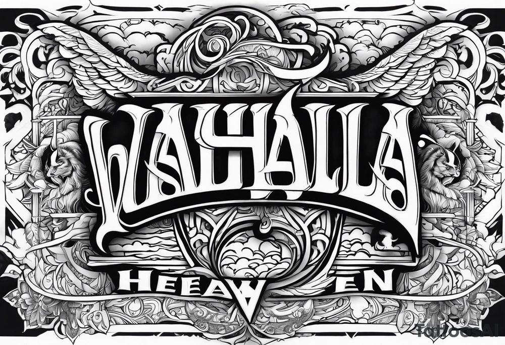 Valhalla heaven gods tattoo idea