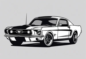 Vintage Ford mustang tattoo idea